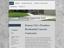 Tablet Screenshot of hollidayconcrete.com